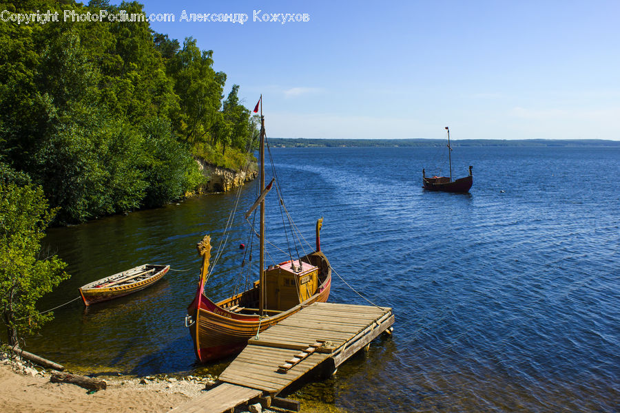 Boat, Watercraft, Rowboat, Vessel, Dock, Landing, Pier