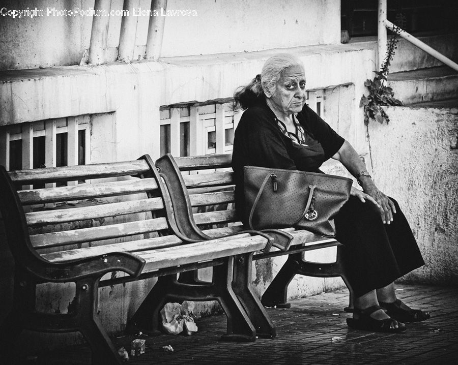 People, Person, Human, Bench, Chair, Furniture, Bag