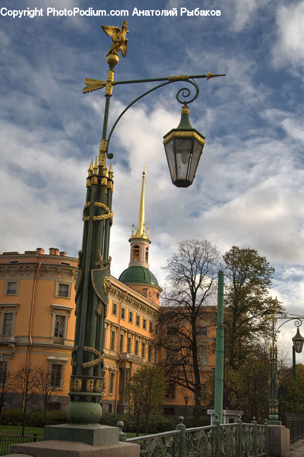 Architecture, Bell Tower, Clock Tower, Tower, Lamp Post, Pole, Dome