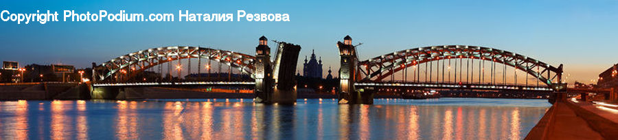 Bridge, City, Downtown, Architecture, Building, Town, Harbor