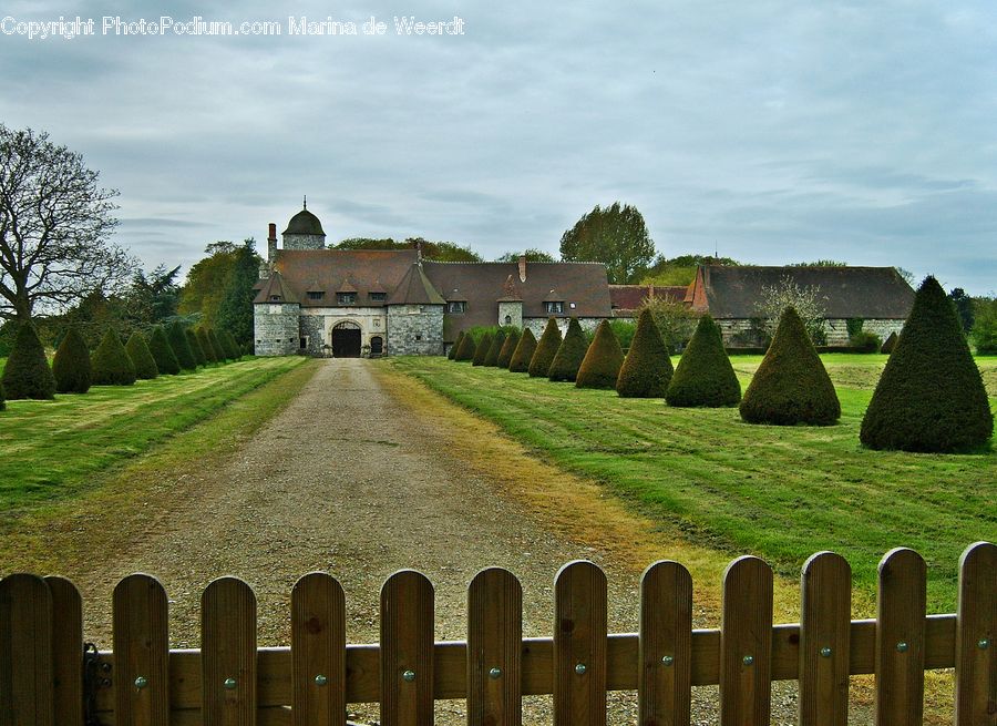 Fence, Building, Cottage, Housing, Landscape, Nature, Scenery