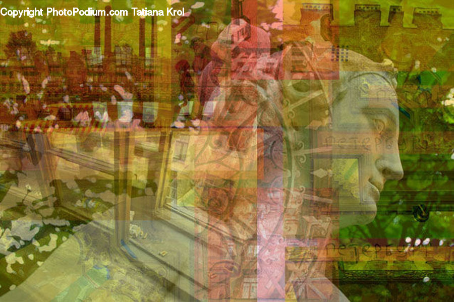 Collage, Poster, Art, Atlas, Map, Modern Art, Carpet