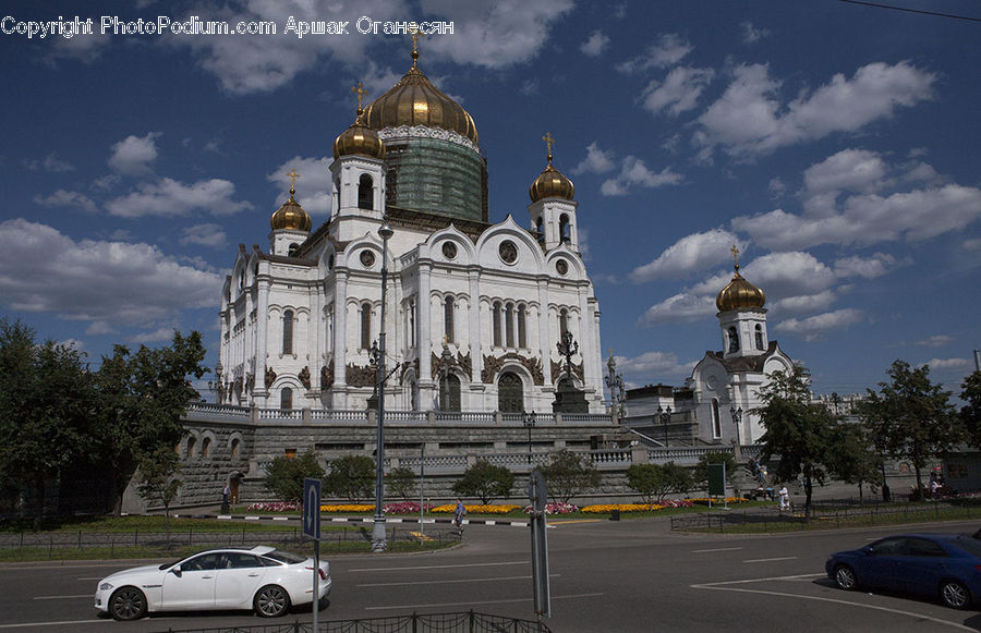 Architecture, Cathedral, Church, Worship, Automobile, Car, Coupe