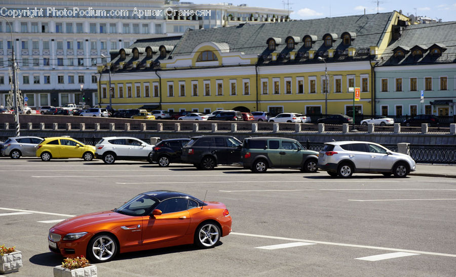 Automobile, Car, Coupe, Sports Car, Vehicle, Suv, Parking