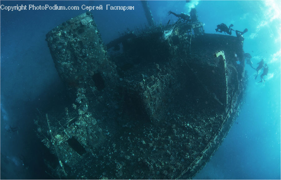 Shipwreck, Diver, Diving, Sport, Water, Person