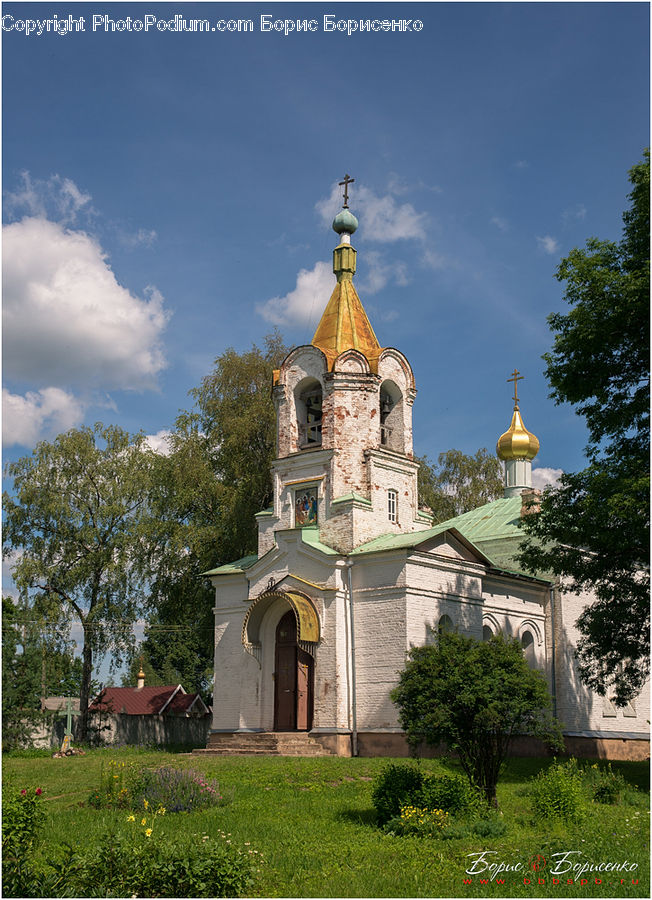 Architecture, Bell Tower, Clock Tower, Tower, Housing, Monastery, Bush