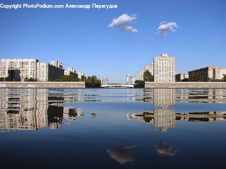 Cloud, Cumulus, Sky, Water, Building, Housing, City