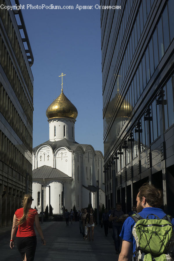 People, Person, Human, Backpack, Bag, Architecture, Church