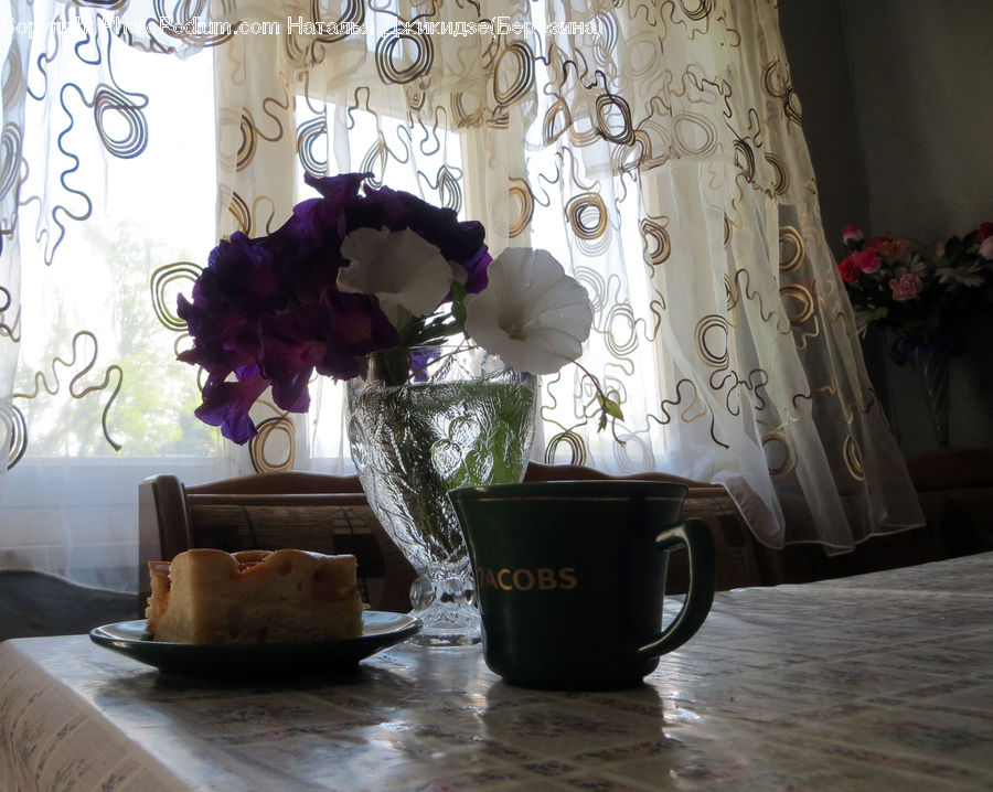 Plant, Potted Plant, Jar, Porcelain, Vase, Glass, Goblet