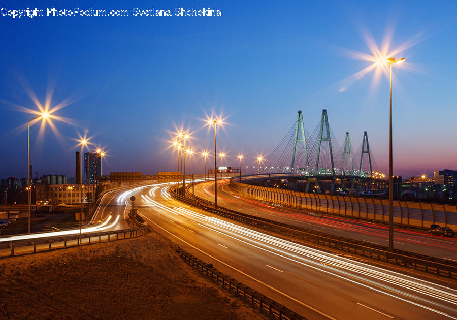 Freeway, Highway, Road, Bridge, City, Downtown, Dirt Road