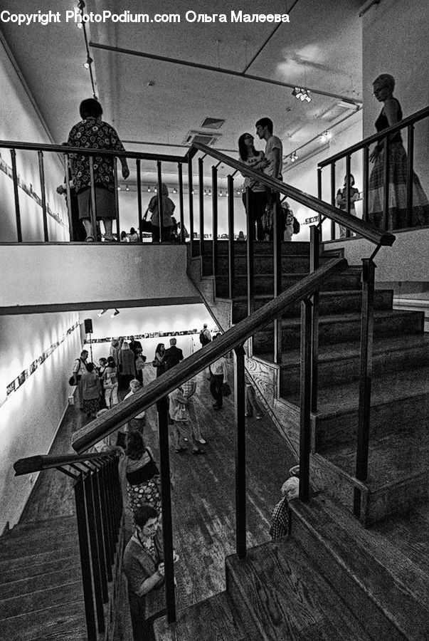 People, Person, Human, Gazebo, Banister, Handrail, Staircase