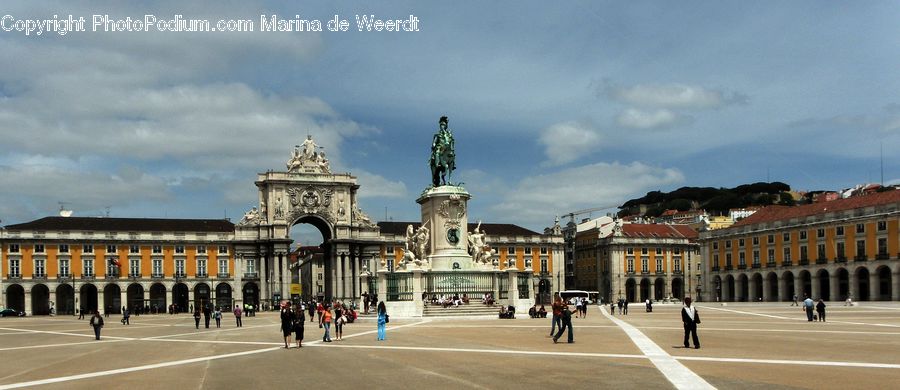 Architecture, Downtown, Plaza, Town Square, Castle, Mansion, Palace