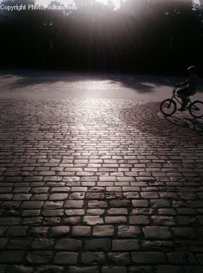 Bicycle, Bike, Vehicle, Cobblestone, Pavement, Walkway, Tricycle