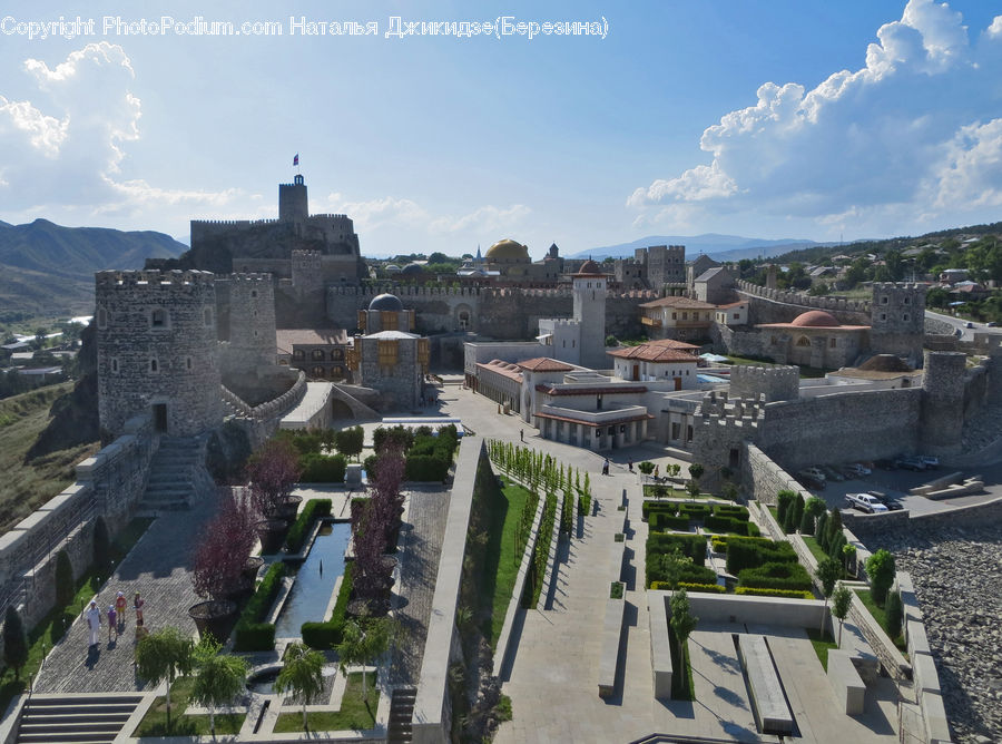 Aerial View, Architecture, Castle, Fort, Boardwalk, Path, Pavement