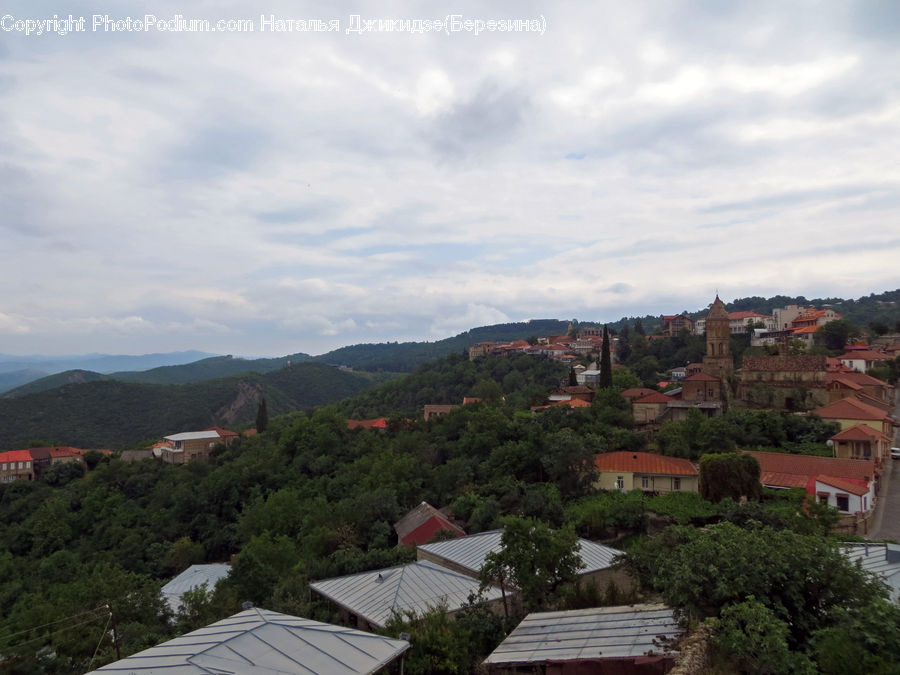 Aerial View, Building, Housing, Villa, Cottage, Landscape, Nature