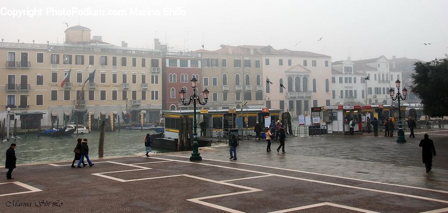 Intersection, Road, Bus, Vehicle, Architecture, Downtown, Plaza