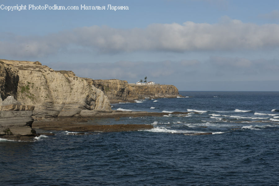 Cliff, Outdoors, Promontory, Rock, Coast, Sea, Water