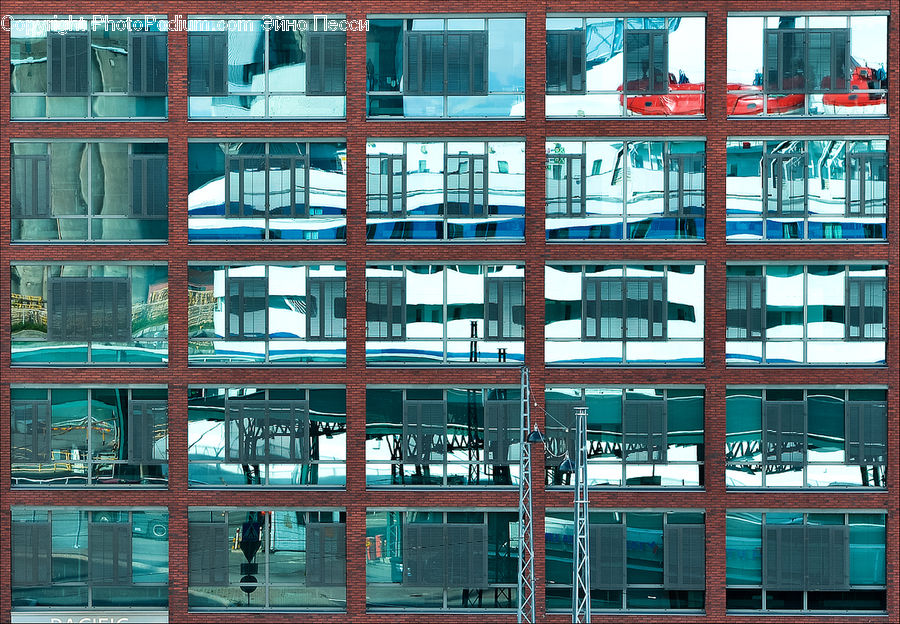 Brick, City, Downtown, Urban, Building, Shipping Container, Apartment Building