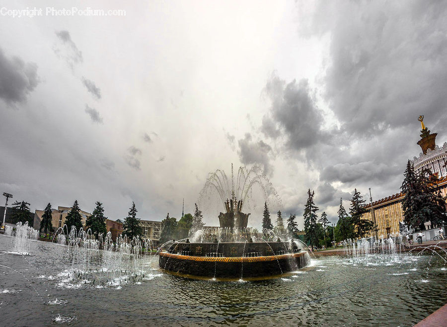Fountain, Water, Architecture, Shrine, Temple, Worship, Harbor