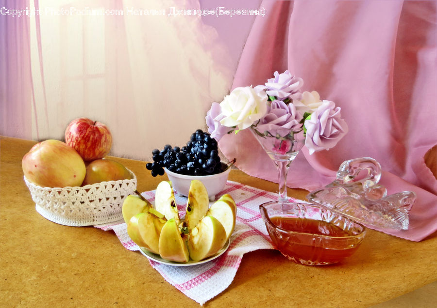 Blueberry, Fruit, Dessert, Food, Bowl, Paisley, Blossom