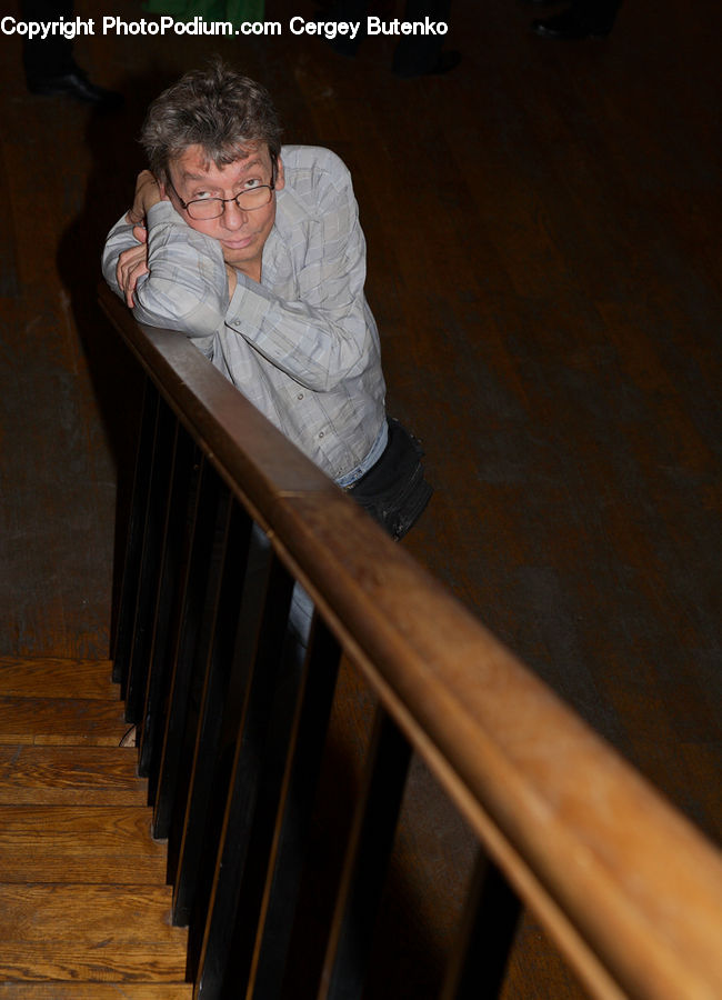 People, Person, Human, Banister, Handrail, Furniture, Cradle