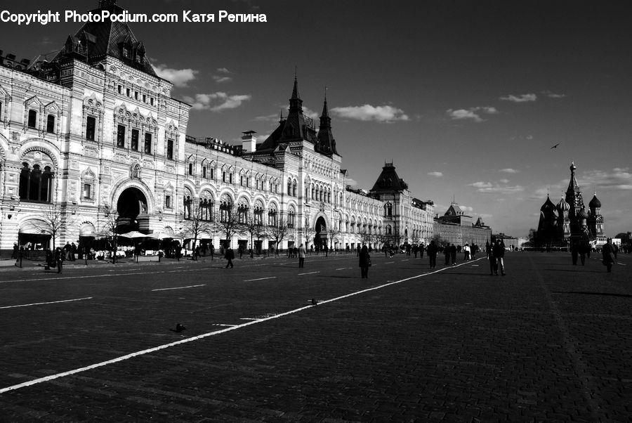 Architecture, Downtown, Plaza, Town Square, Castle, Fort, Arch