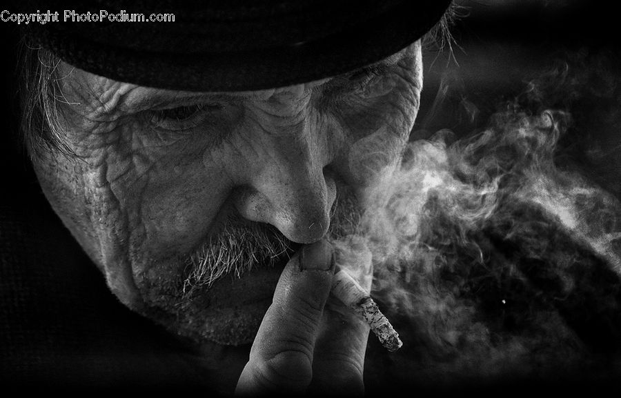 Smoke, Person, Portrait
