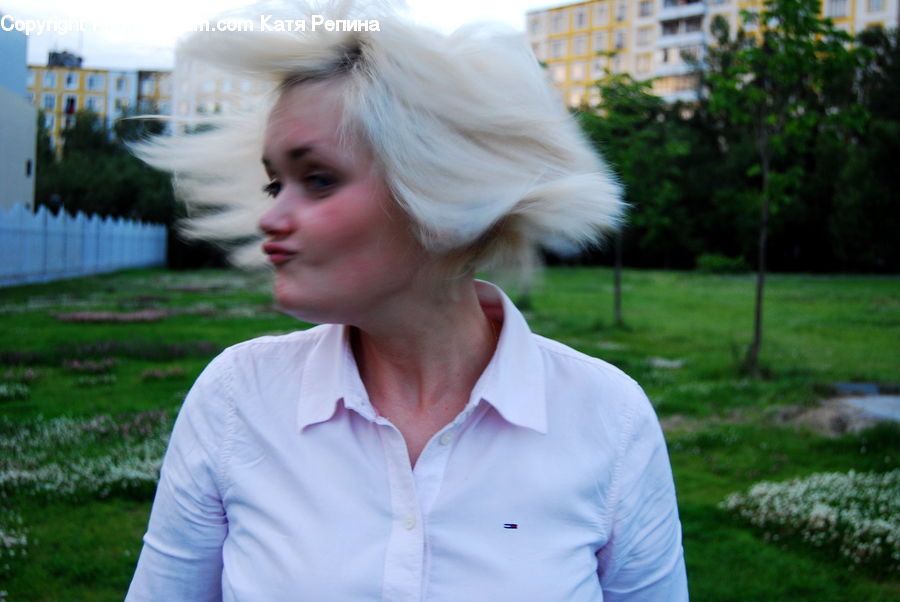 Human, People, Person, Blonde, Female, Woman, Plant