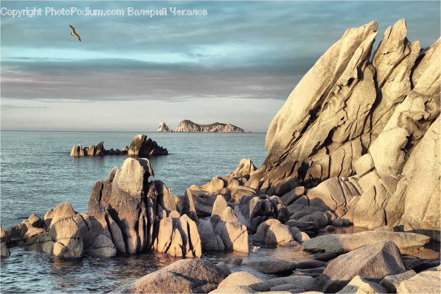 Coast, Outdoors, Sea, Water, Rock, Promontory, Cliff
