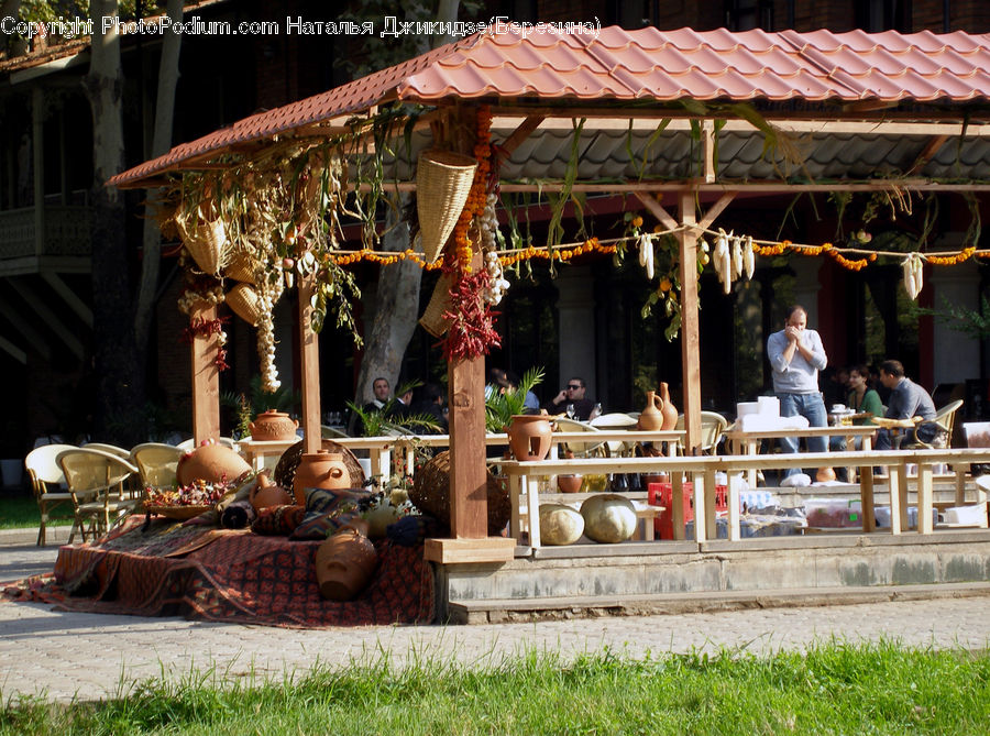 Gazebo, Patio, Pergola, Porch, Deck, Housing, Cafe