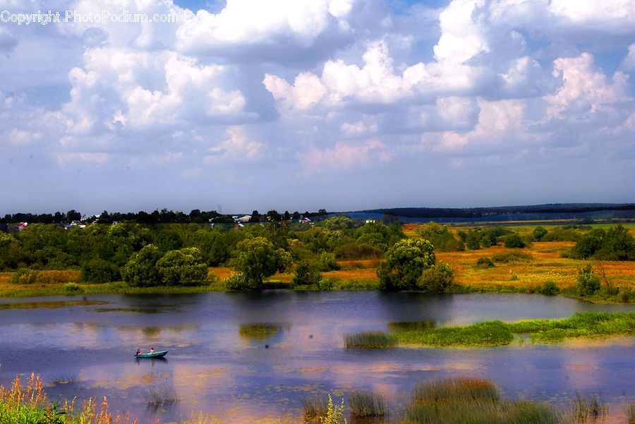 Cloud, Cumulus, Sky, Outdoors, Pond, Water, Land