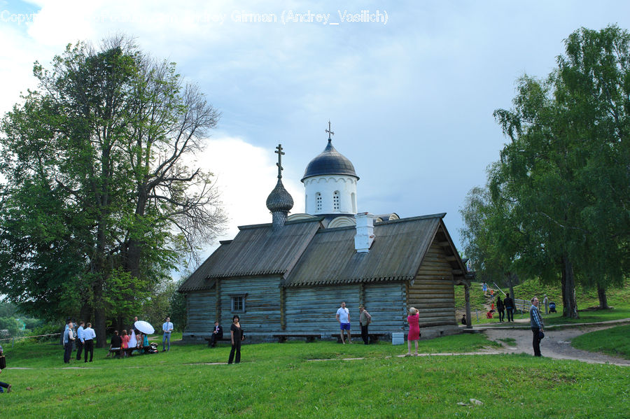 Architecture, Bell Tower, Clock Tower, Tower, Dome, Field, Grass