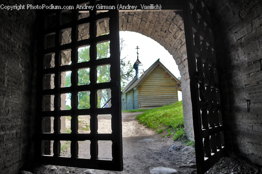 Arch, Gate, Brick, Alley, Alleyway, Road, Street