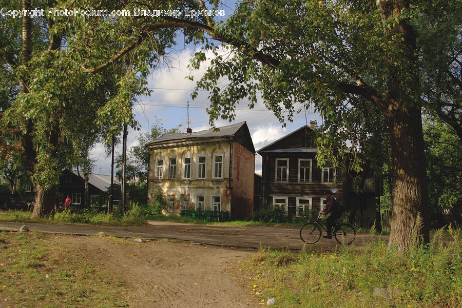 Building, Housing, Villa, Bicycle, Bike, Vehicle, Cottage