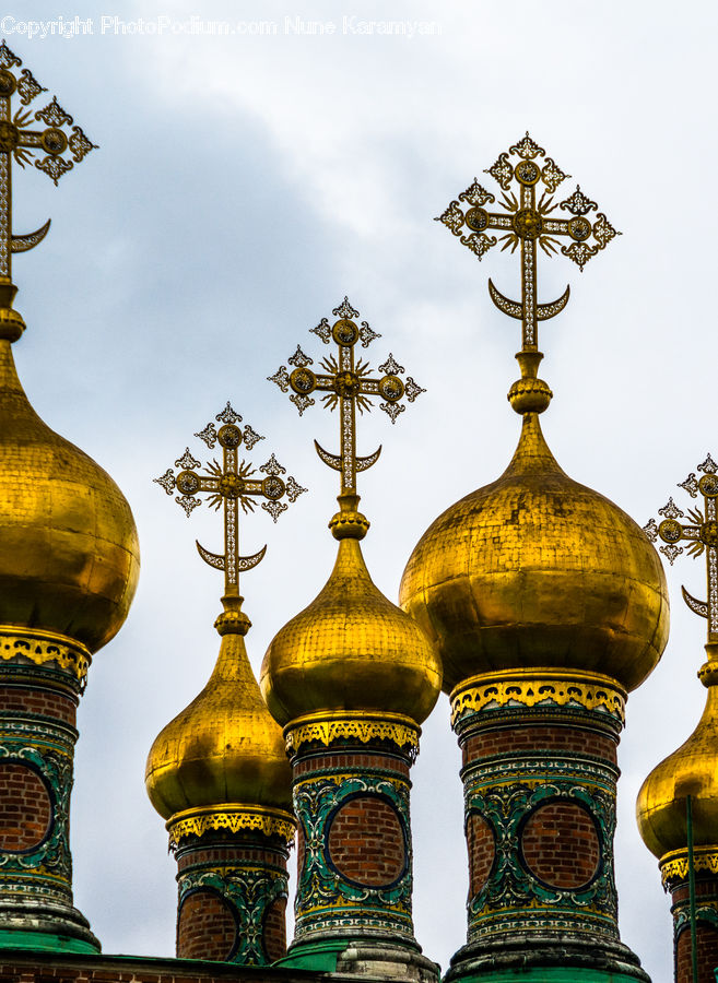 Architecture, Dome, Bell Tower, Clock Tower, Tower, Cross, Church