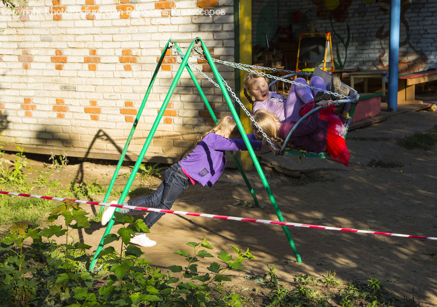 People, Person, Human, Playground, Swing