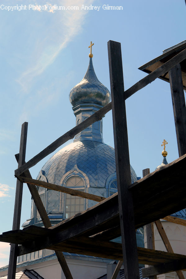 Construction, Scaffolding, Architecture, Bell Tower, Clock Tower, Tower, Freeway
