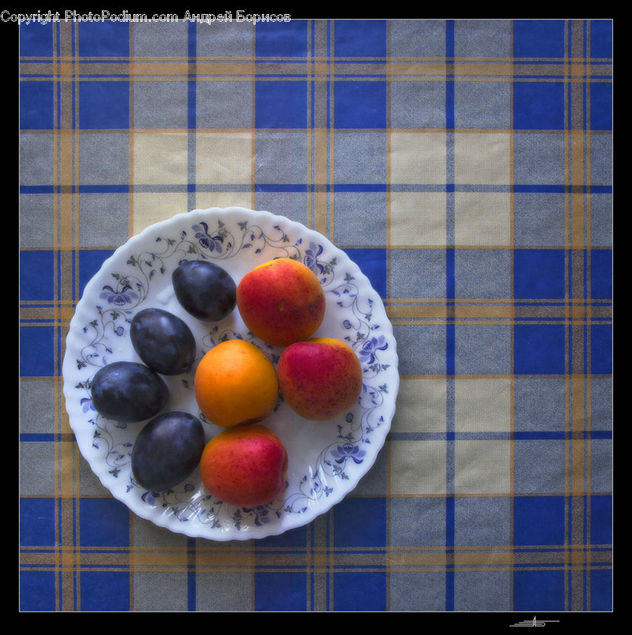 Bowl, Fruit, Plum, Grapes, Dessert, Food