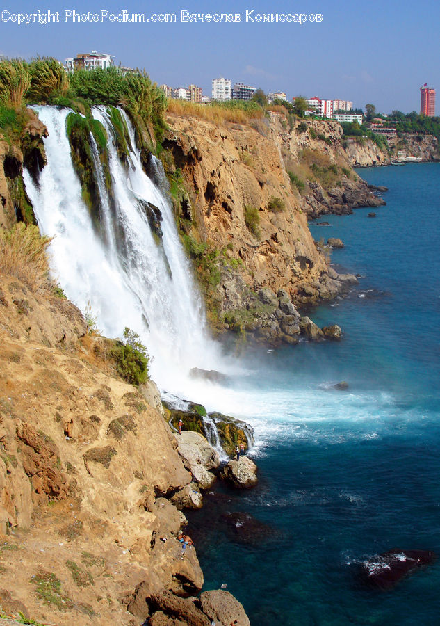 Cliff, Outdoors, Rock, Coast, Cove, Sea, Water