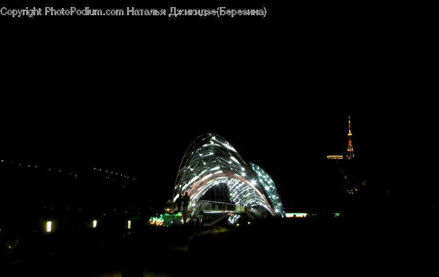 Night, Outdoors, Architecture, Dome, Lighting, City, Downtown