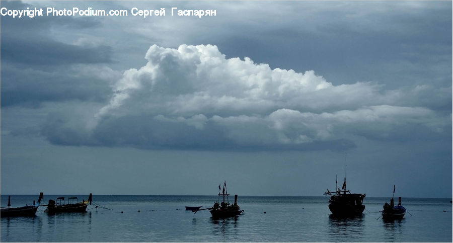 Boat, Watercraft, Cloud, Cumulus, Sky, Azure Sky, Outdoors
