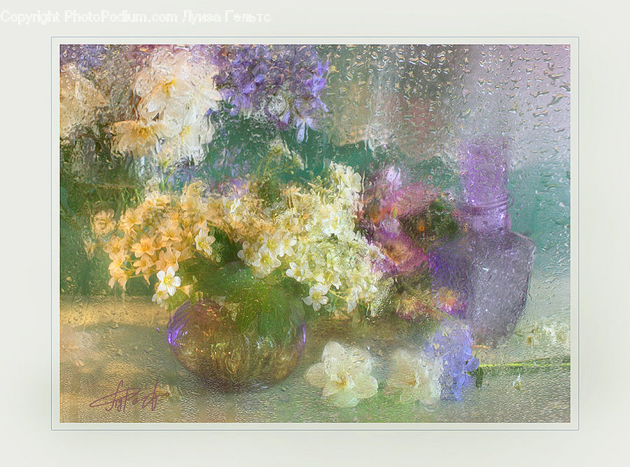 Blossom, Flora, Flower, Plant, Art, Painting, Flower Arrangement