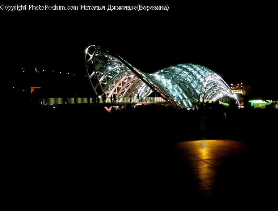 Arena, Architecture, Convention Center, Night, Outdoors, Lighting, City