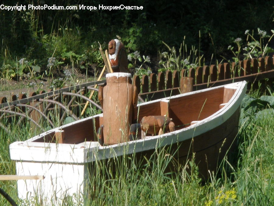 Boat, Dinghy, Plant, Potted Plant, Watercraft, Pot, Pottery