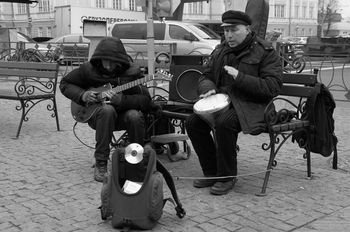 Уличные музыканты. Москва