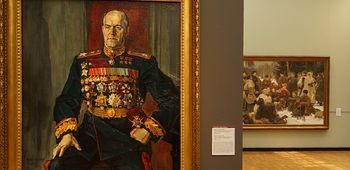 " ... ДЕНЬ ПОБЕДЫ " - "ПОРТРЕТ МАРШАЛА Г.К. ЖУКОВА" , художник Павел Корин, 1945 г.