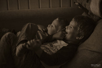 Watching cartoons