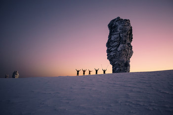 Sunrise on the plateau Manpupner