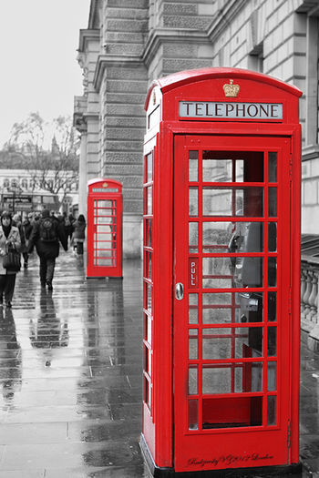 A red phone box
