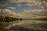 Виталий Никитин : September evening over the lake 